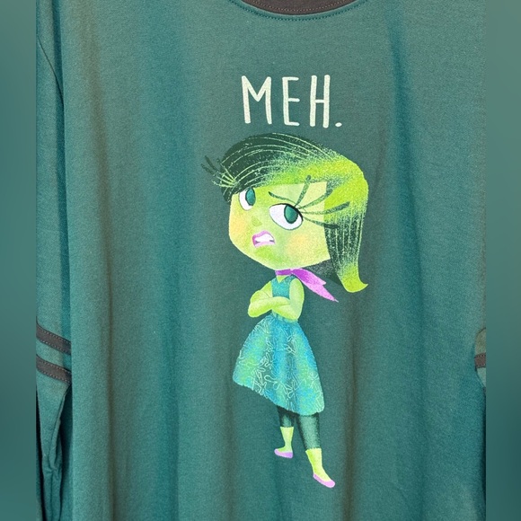 NWT TORRID Disney Pixar Inside Out Disgust Pullover Sweater Shirt Plus Size 4 - Picture 2 of 8